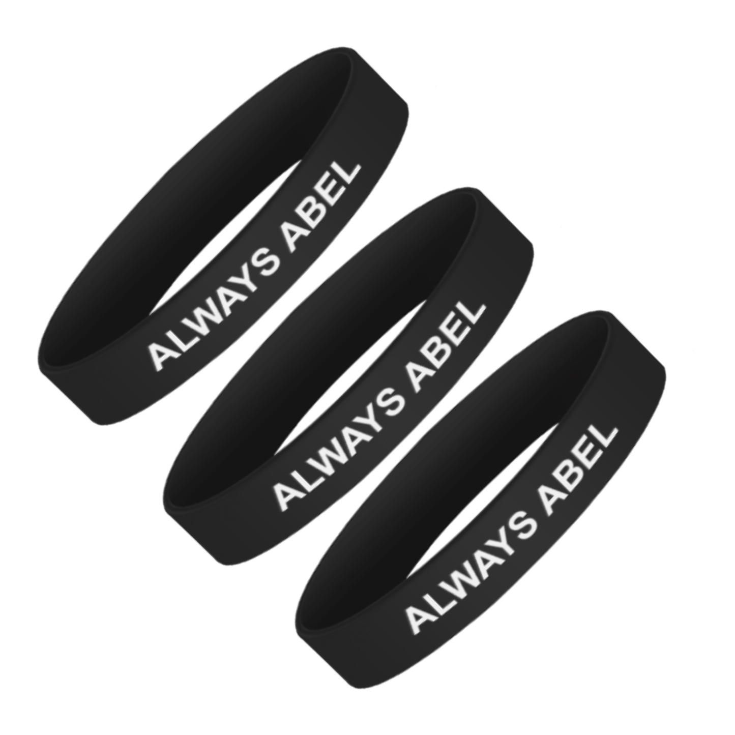 Motivational Wristbands- Always Abel- Rise Move Conquer Your Day | 3 Pack bundle Black