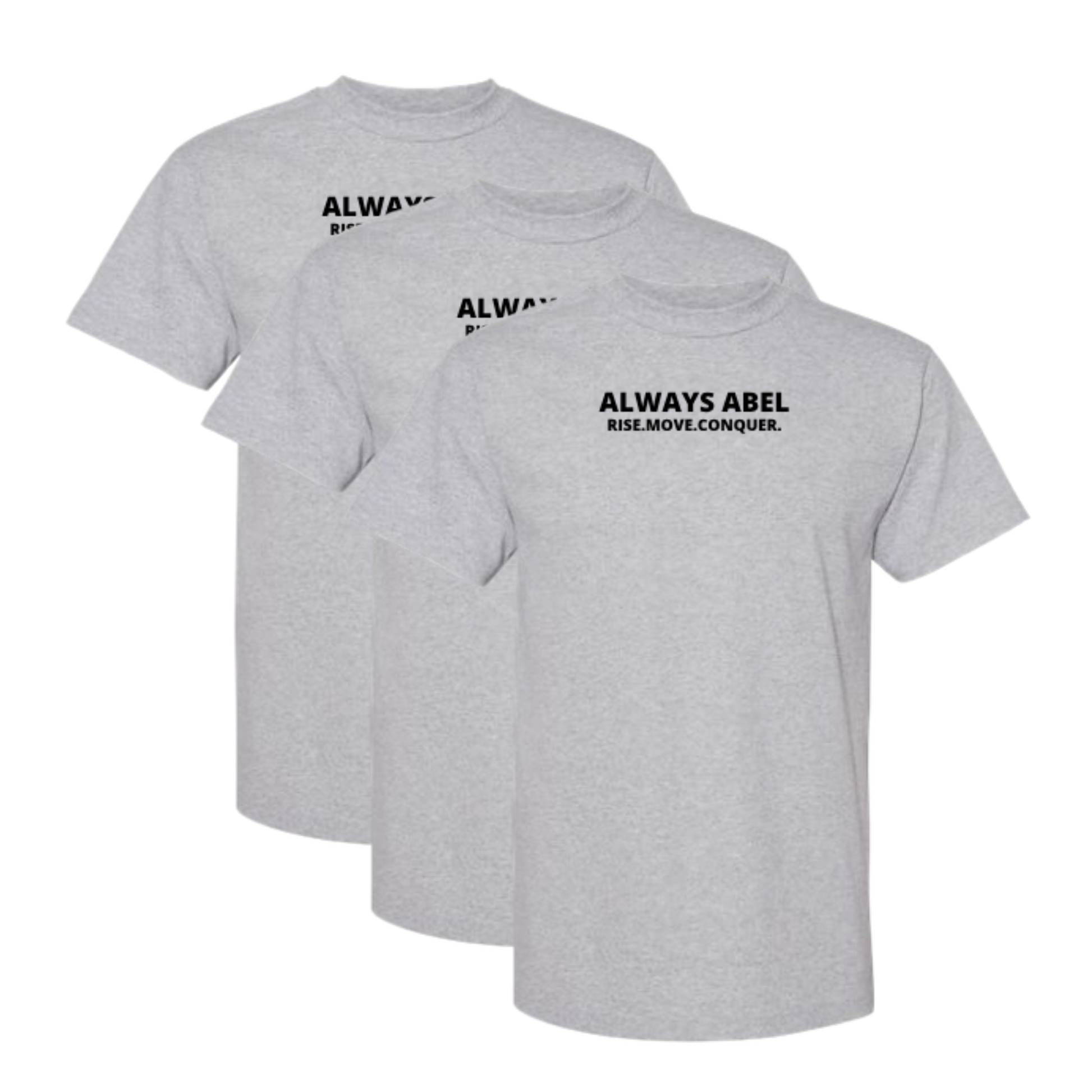 Motivational Wristbands & T-shirts- Rise Move Conquer Your Day | 3 Pack bundle 