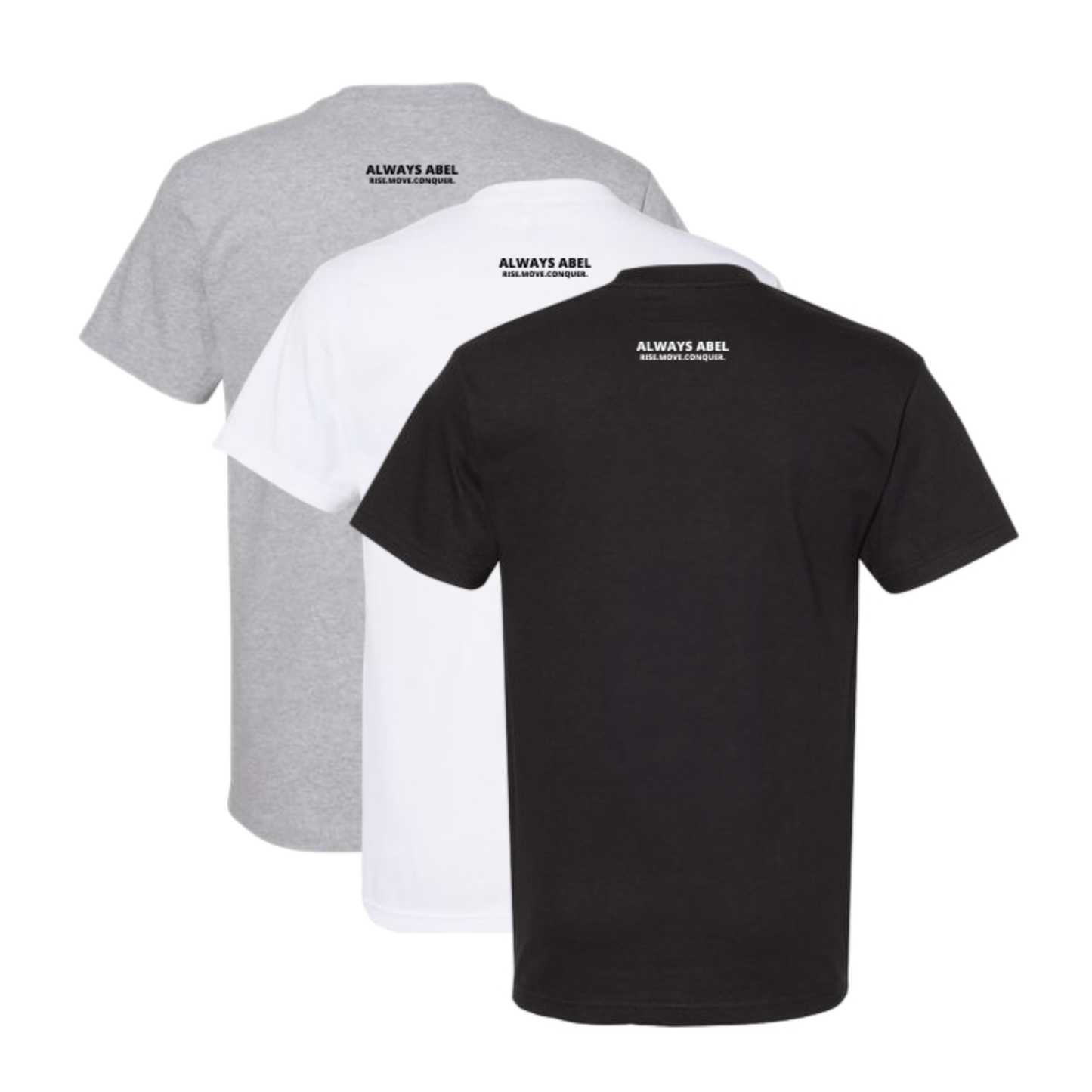 Motivational Wristbands & T-shirts- Rise Move Conquer Your Day | 3 Pack bundle 