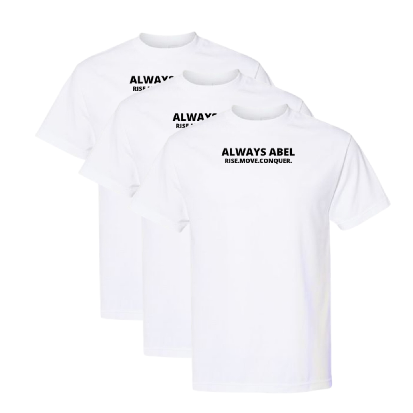 Motivational Wristbands & T-shirts- Rise Move Conquer Your Day | 3 Pack bundle 